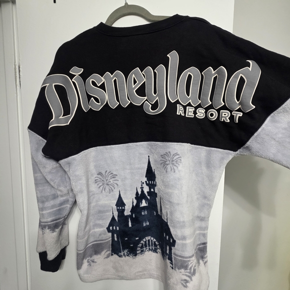 Disney Black and Gray Disneyland Castle with Fireworks Soft Fleece Spirit Jersey - Picture 2 of 5
